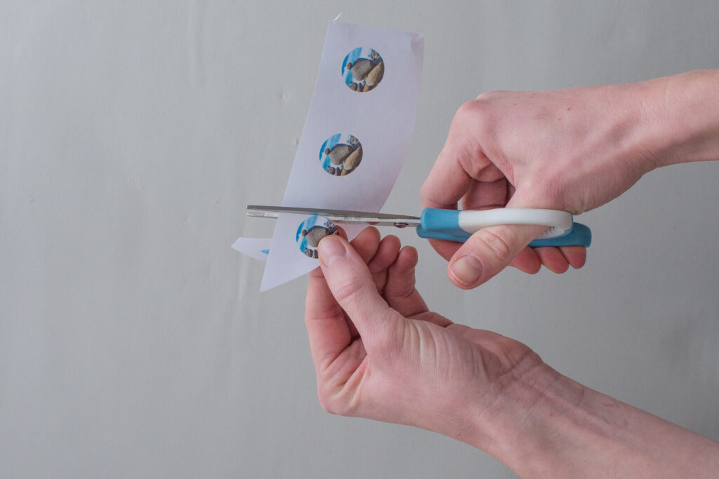 Foto ausschneiden für die DIY Foto Möbelgriffe