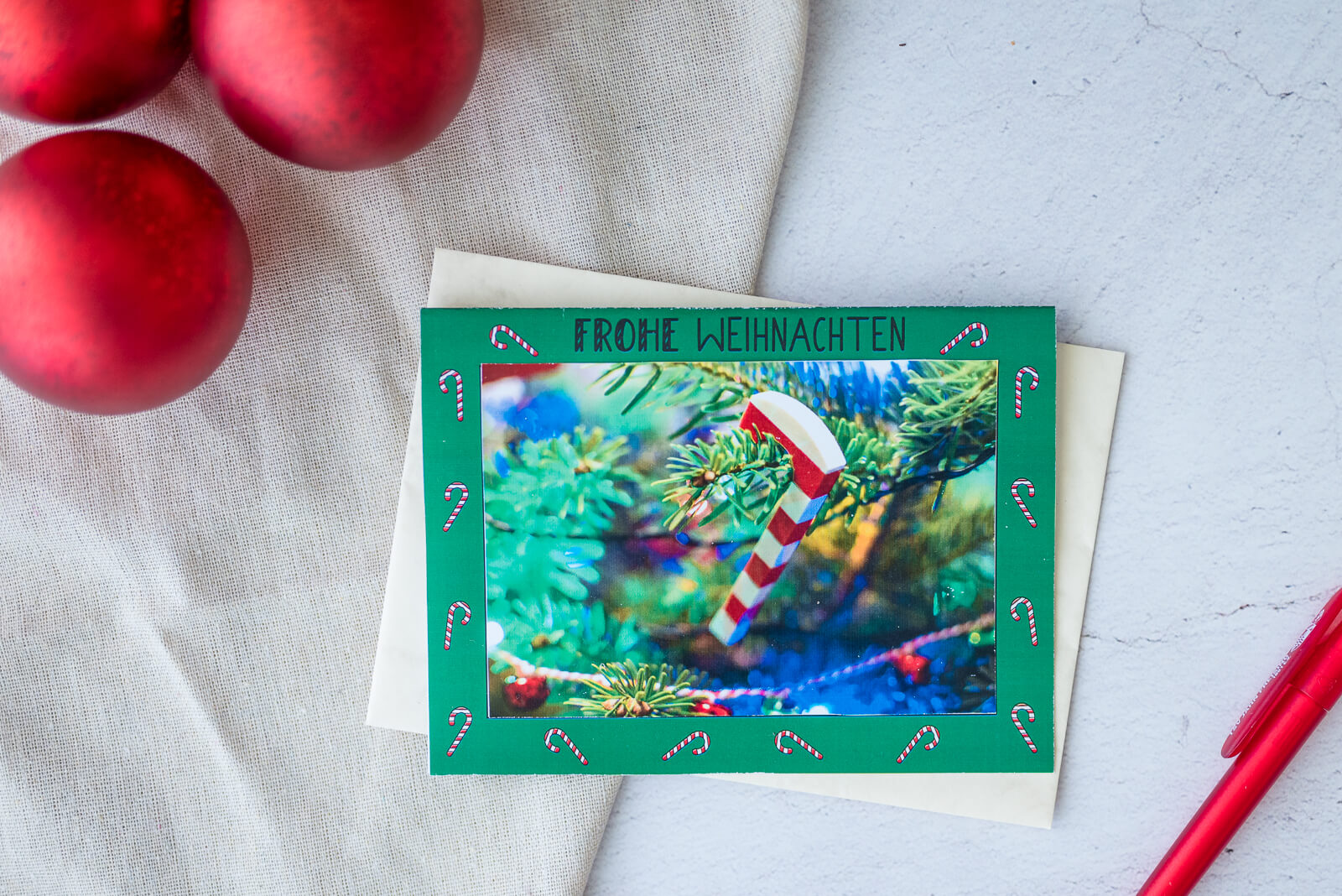  DIY Weihnachtskarte zum Drucken – Einfach & persönlich Motiv 